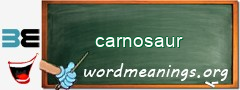 WordMeaning blackboard for carnosaur